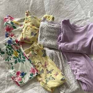 Set of 4 Gap Girls long sleeve organic cotton pajamas